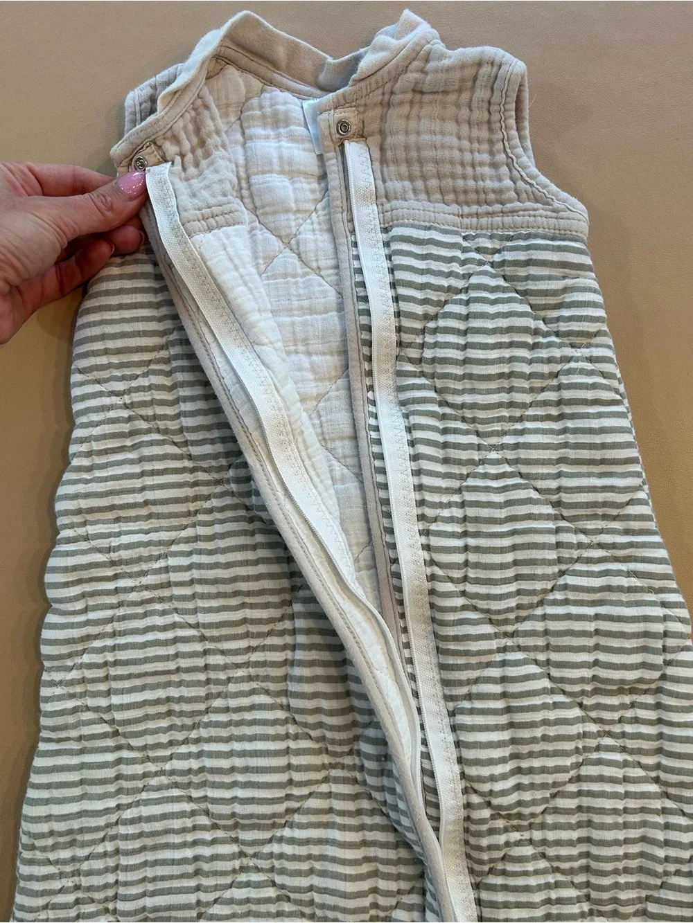 Woodland & Gray Striped Quilted Baby Sleep Sacks - 2-Pack